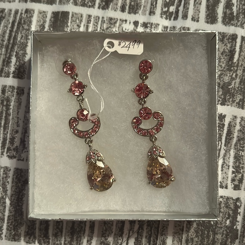 Pink dress earrings - not worn